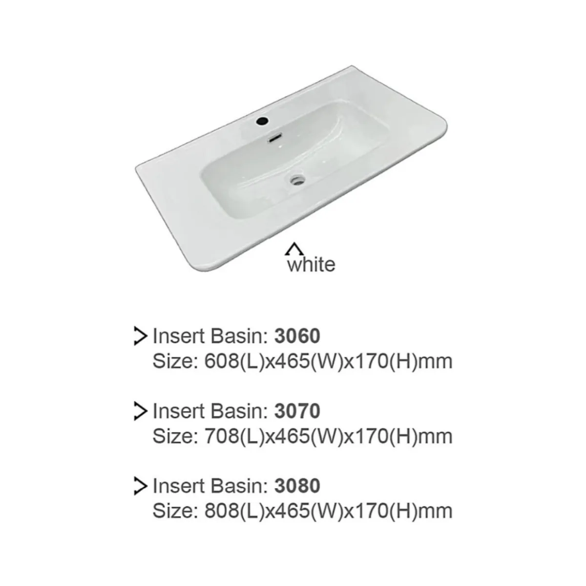 Aalto PVC Cabinet with Insert Basin 580mm (4 Colours) - view 2